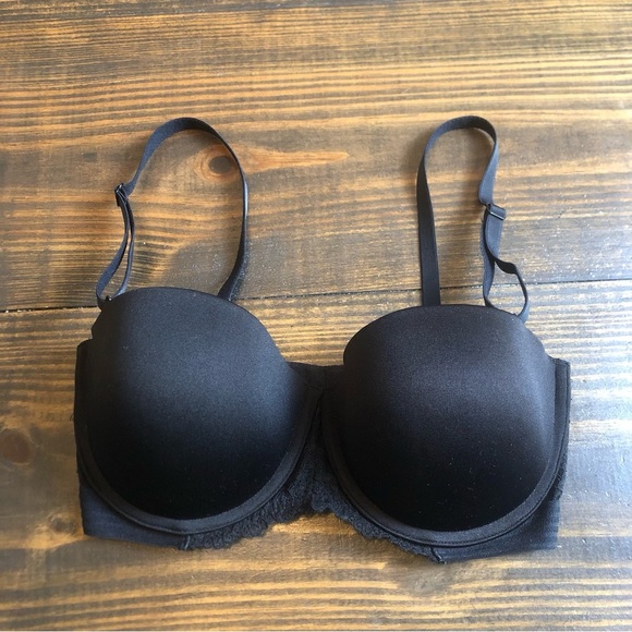 Maidenform Other - Maidenform Black Lace Bra Women’s 34D Push Up Padding Comfort Basic Convertible